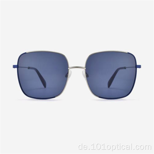 Fashion Square Metall Damensonnenbrille